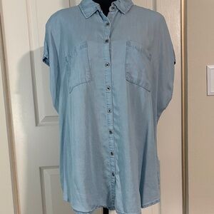 Torrid Chambray Button-Up Shirt